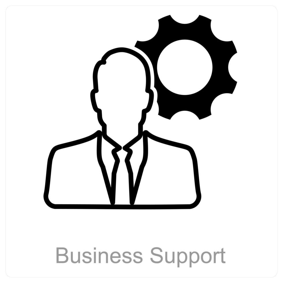 Business Support and management icon concept vector
