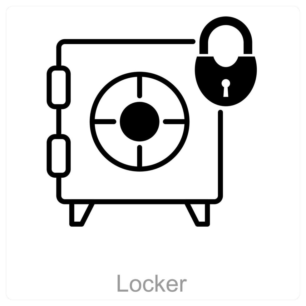 Locker and safety icon concept vector