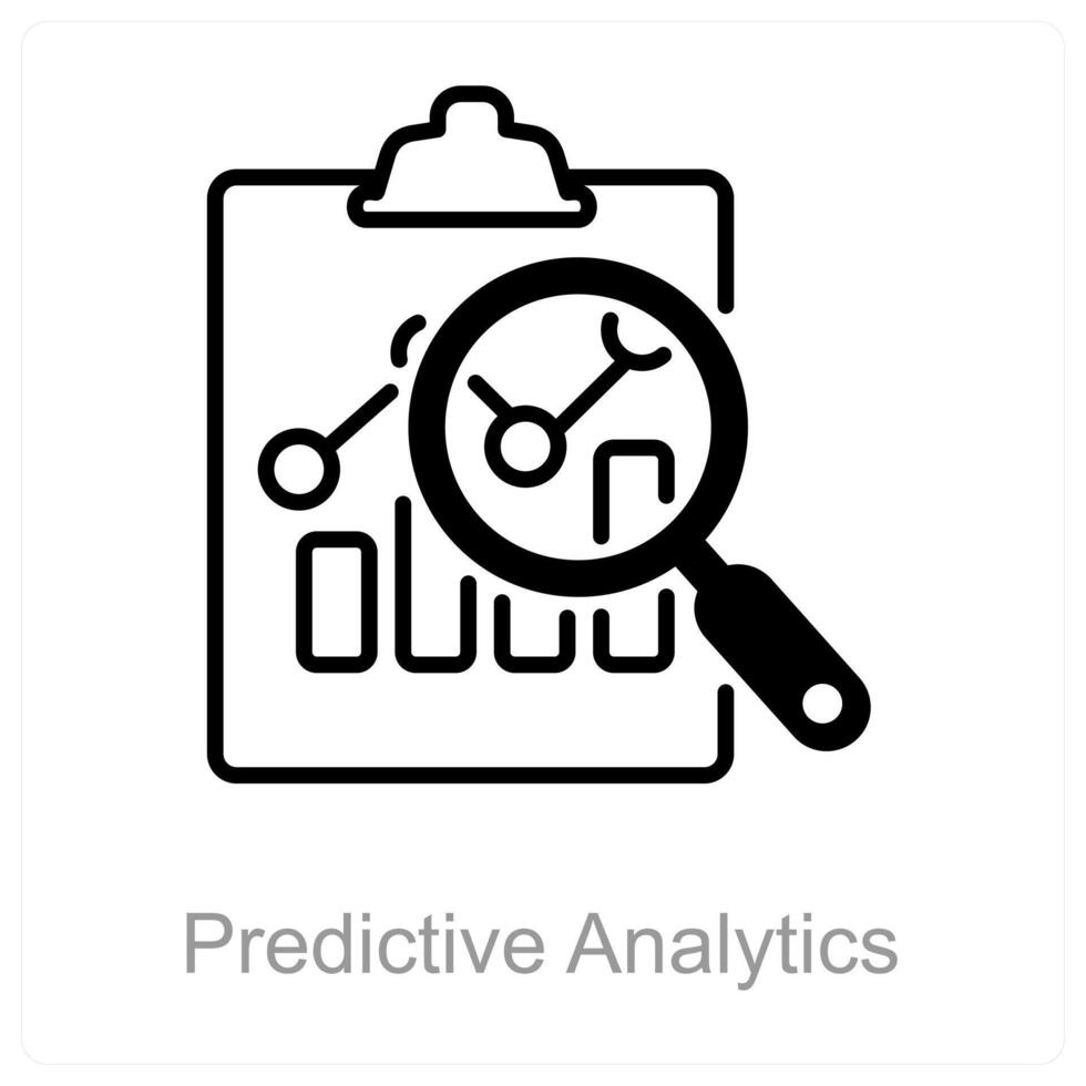 Predictive Analytics and data icon concept vector