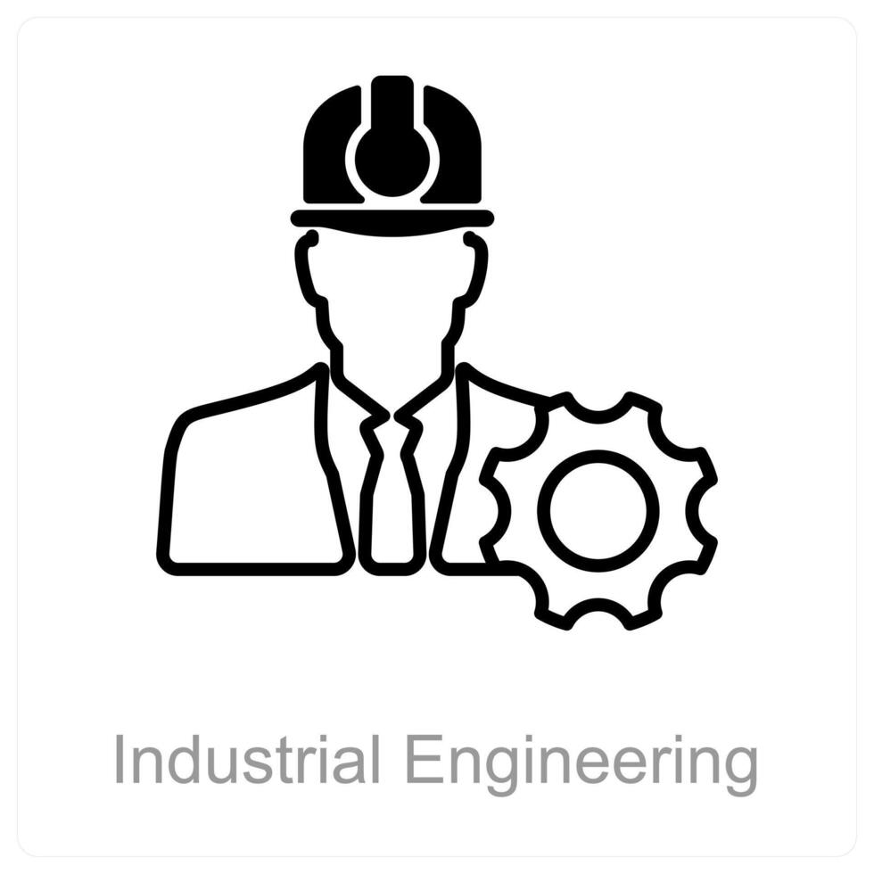 Industrial Engineering and factory icon concept vector