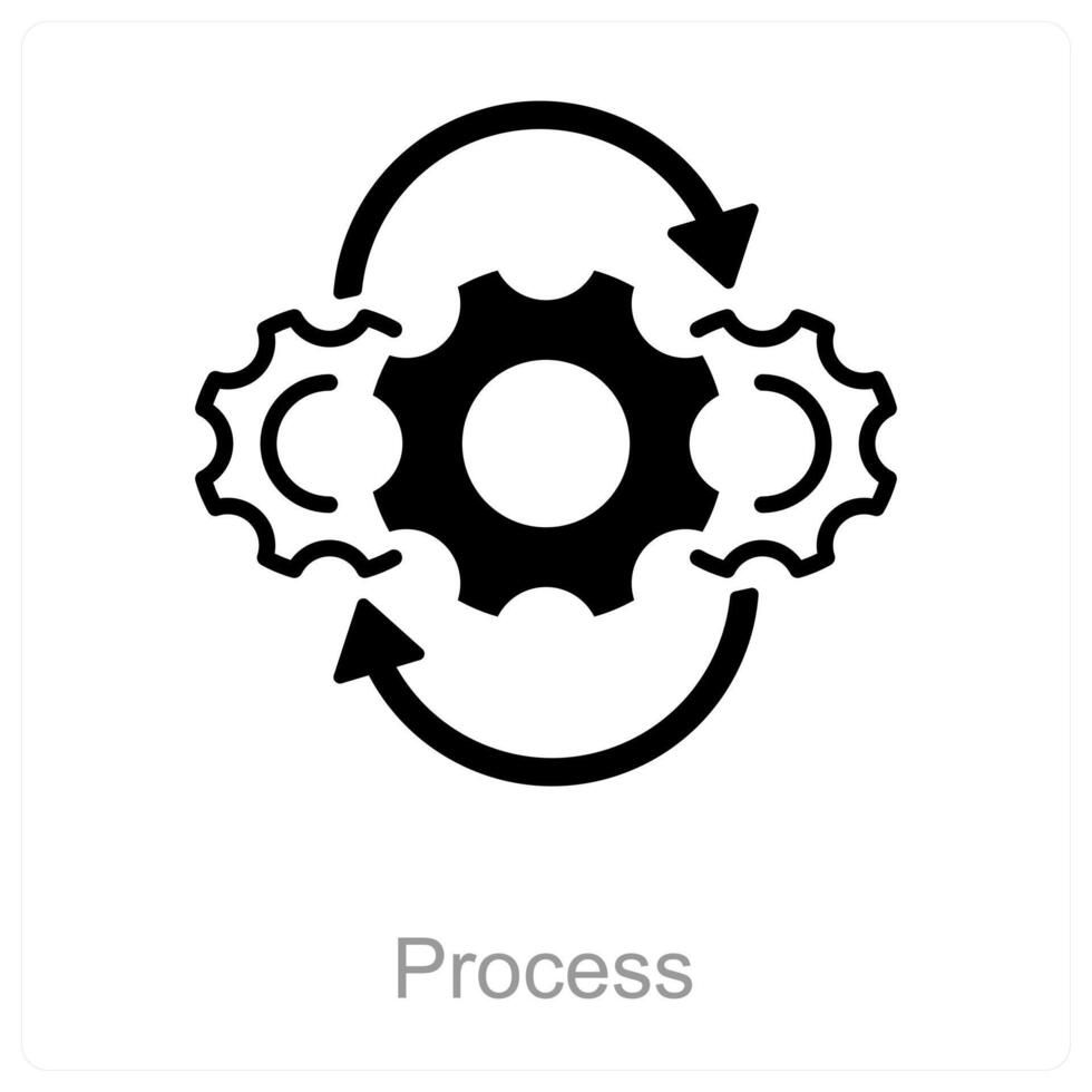 Process and progress icon concept vector
