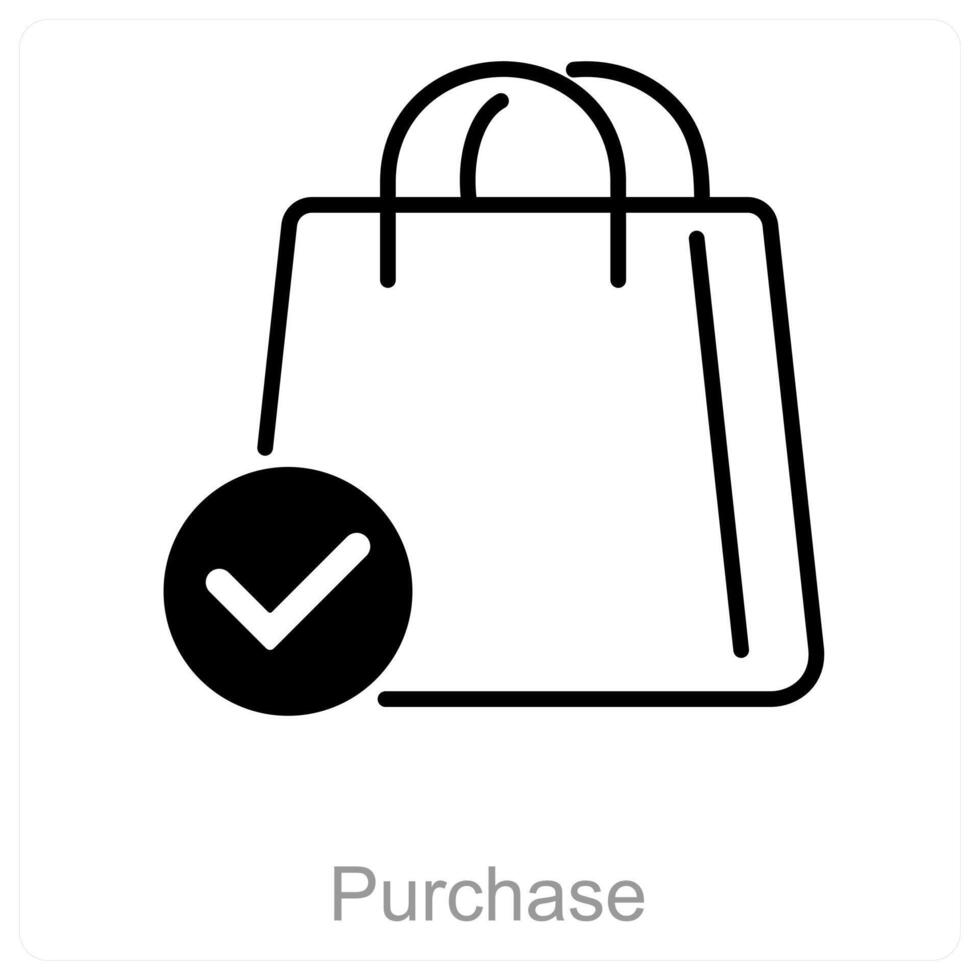 Purchase and shopping icon concept vector