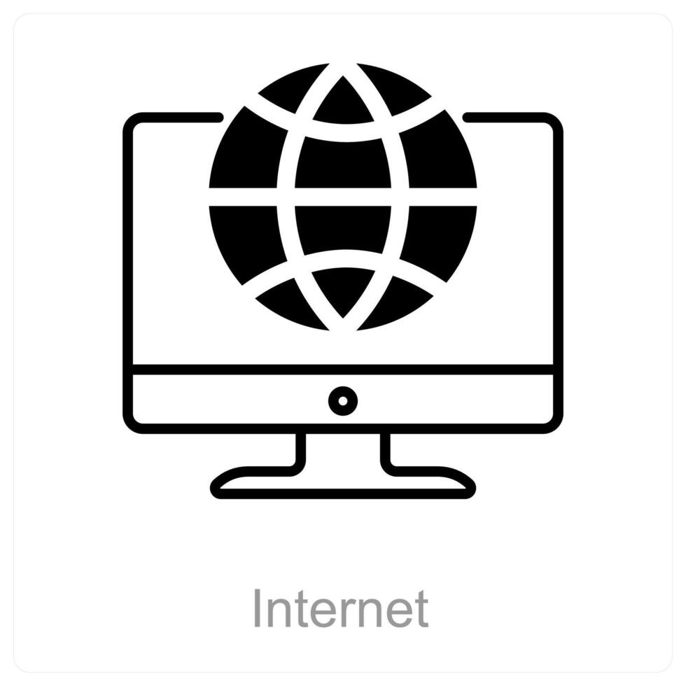 Internet and network icon concept vector