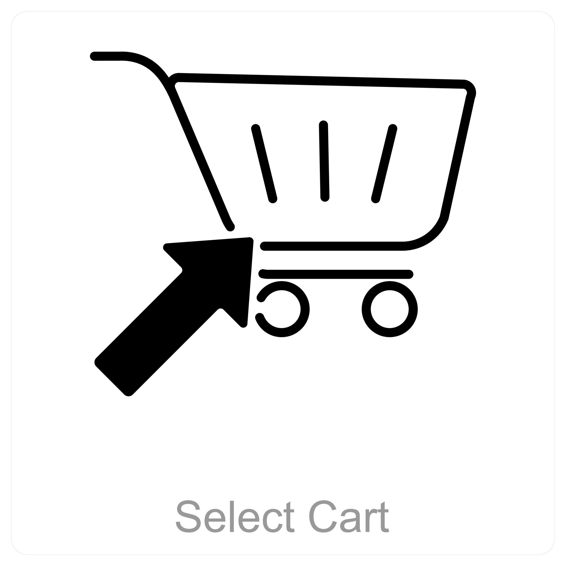 Select Cart and cart icon concept 46284201 Vector Art at Vecteezy
