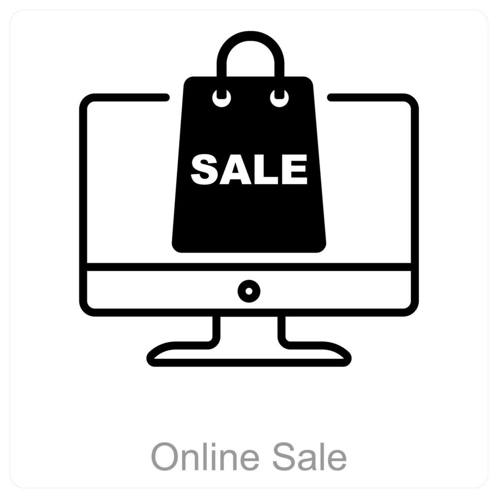 Online Sale and discount icon concept vector