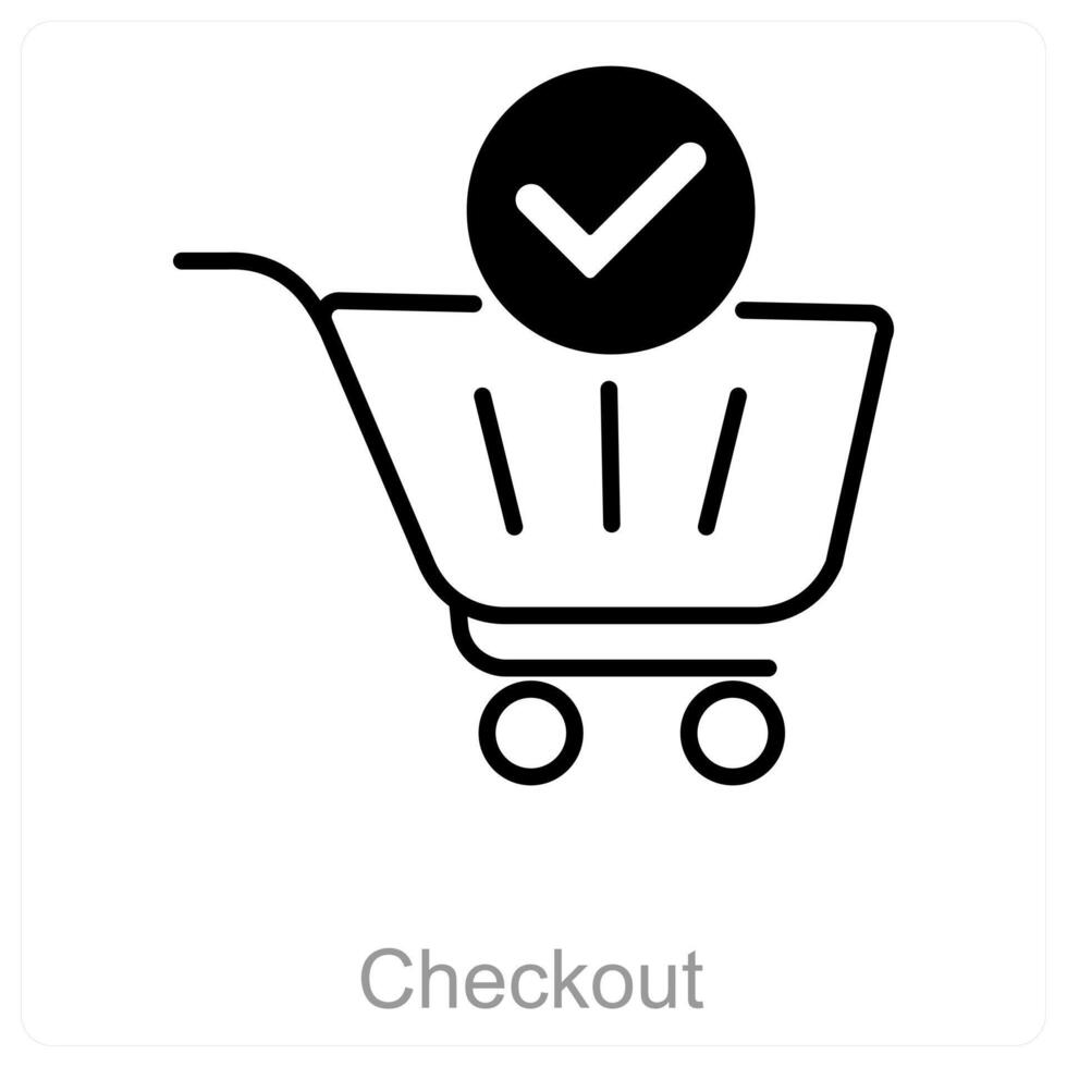 Checkout and bill icon concept vector