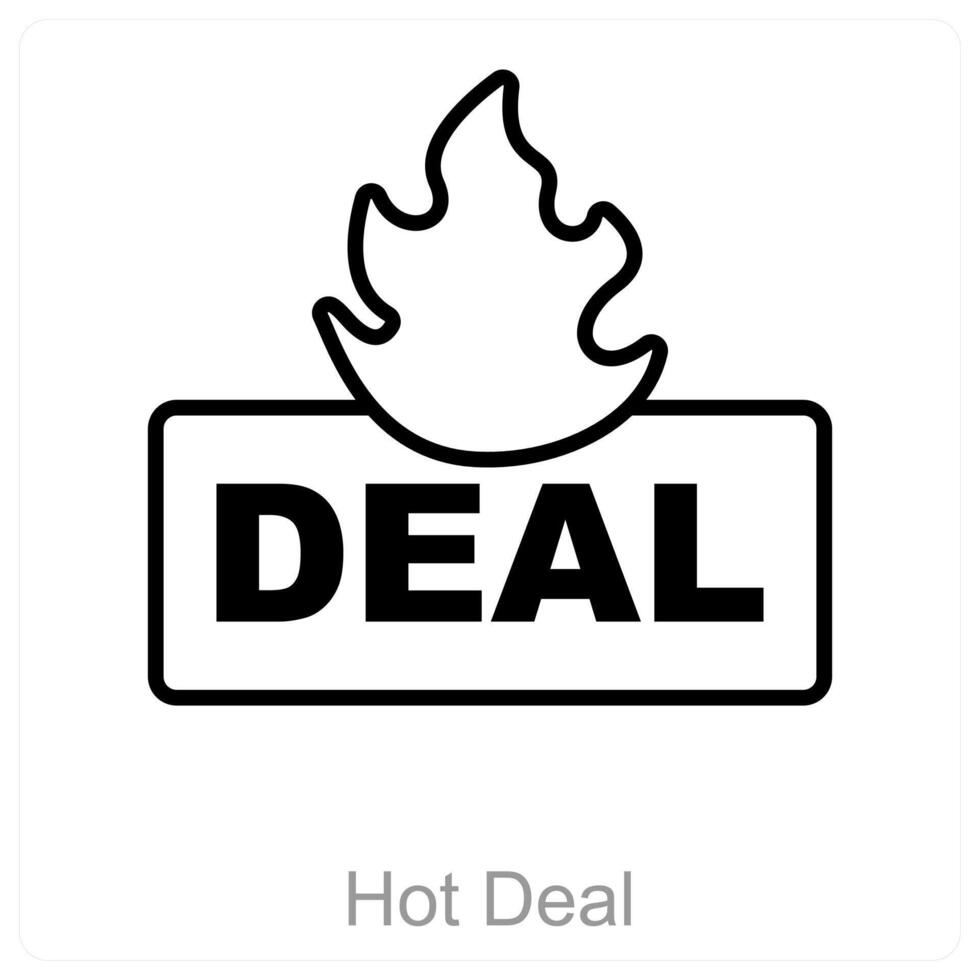 Hot Deal and sale icon concept vector