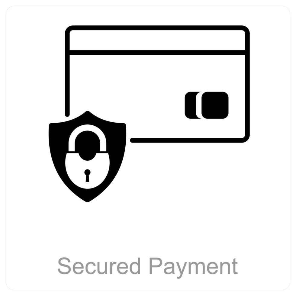 Secured Payment and lock icon concept vector