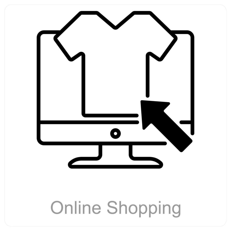 Online Shopping and digital icon concept vector