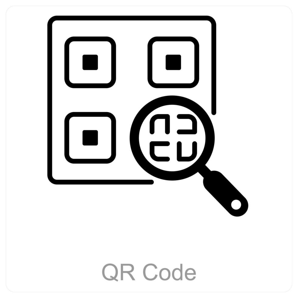 QR Code and scan icon concept vector