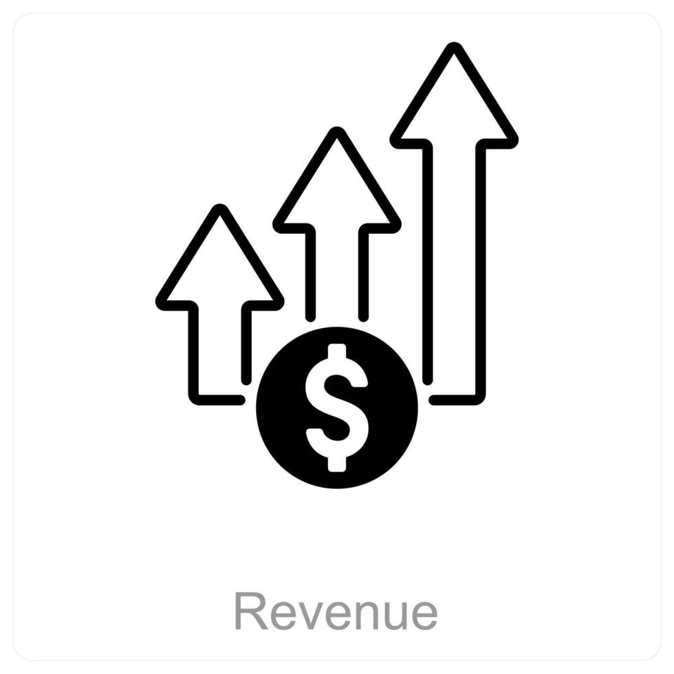 Revenue and money icon concept vector
