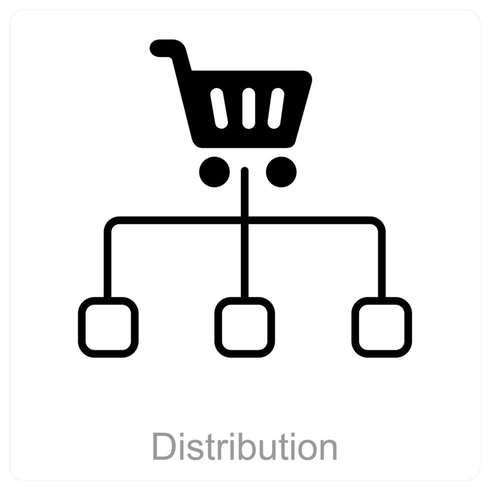 Distribution and supply icon concept vector