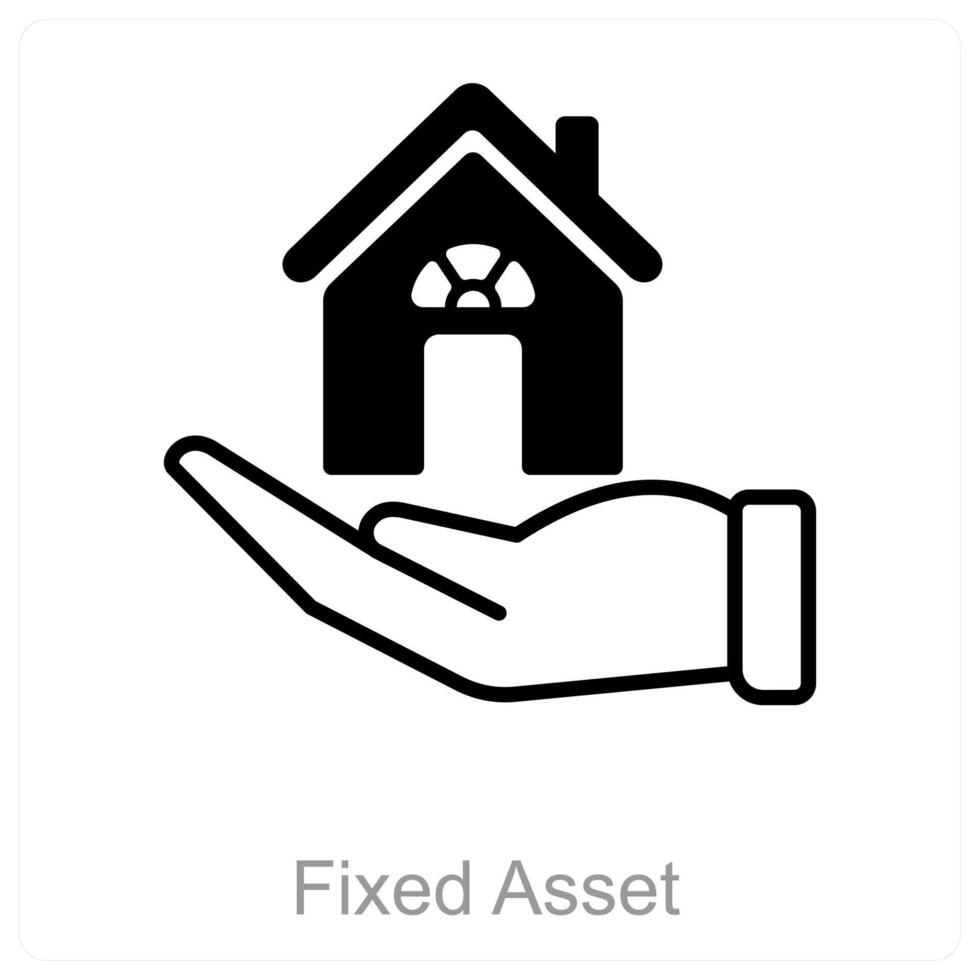 Fixed Asset and property icon concept vector