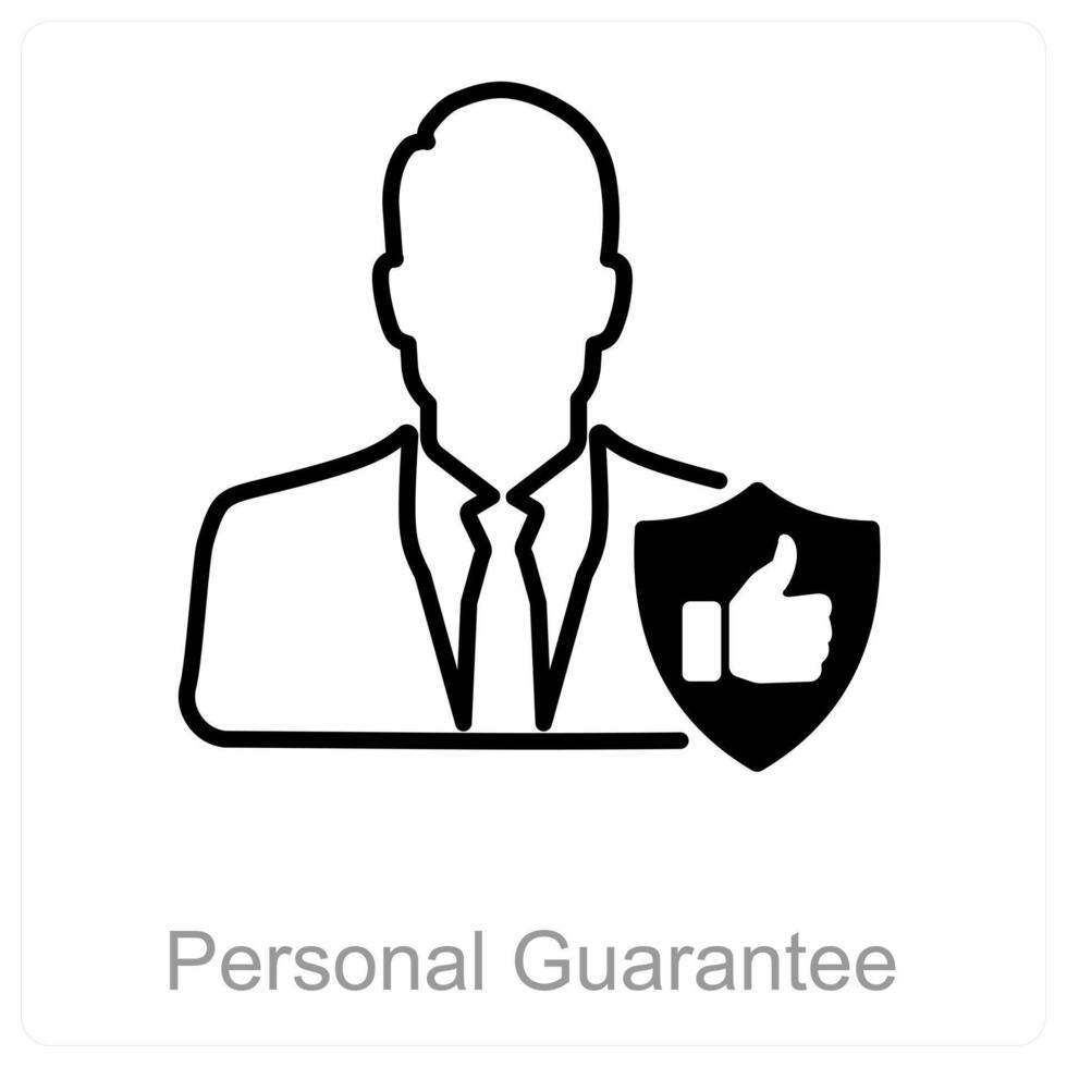 Personal Guarantee and assurance icon concept vector