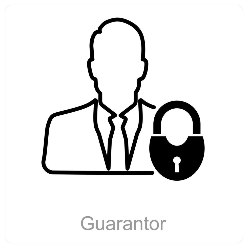 Guarantor and trust icon concept vector