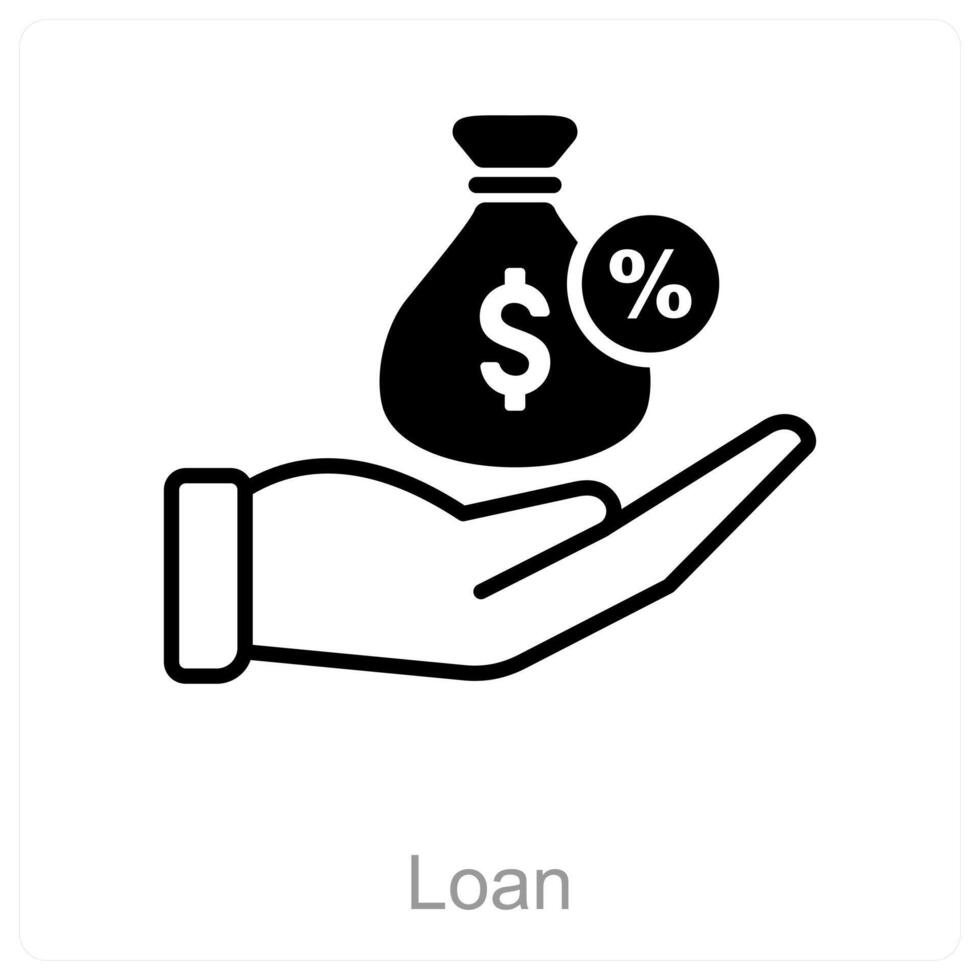 Loan and money icon concept vector