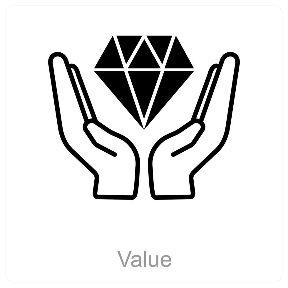 Value and growth icon concept vector