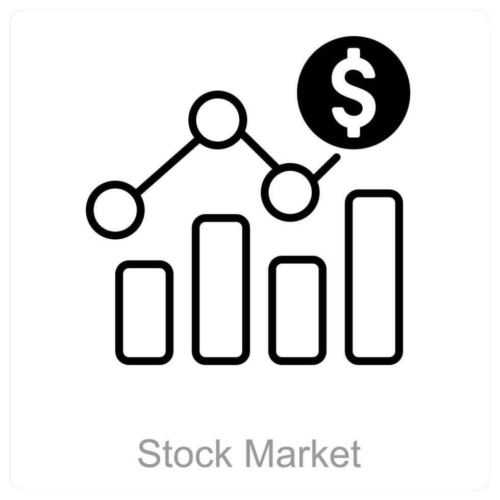 Stock Market and finance icon concept vector