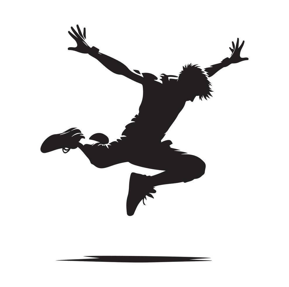 PARKOUR Silhouette Graphic Illustration vector