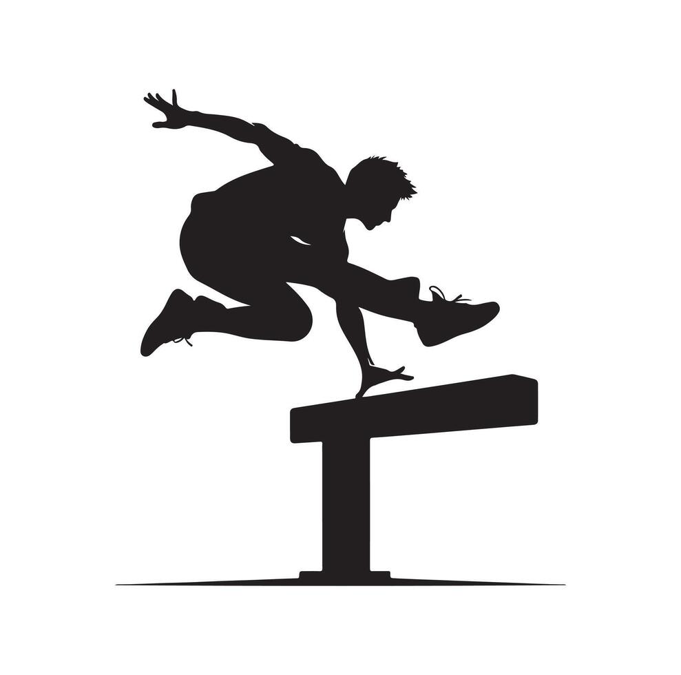 PARKOUR Silhouette Graphic Illustration vector
