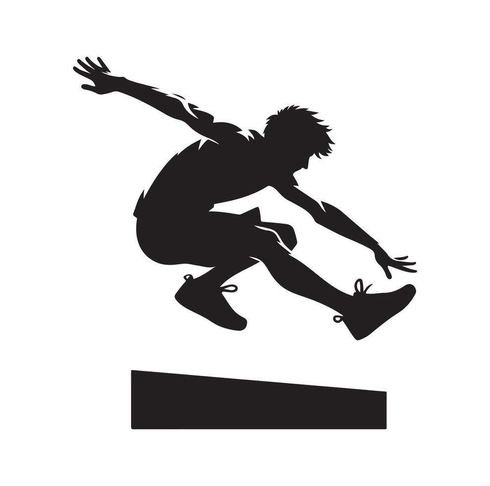 PARKOUR Silhouette Graphic Illustration vector
