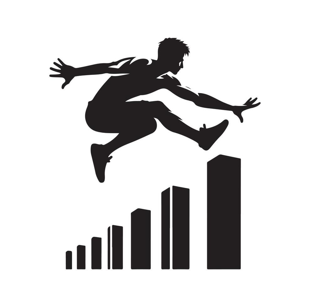 PARKOUR Silhouette Graphic Illustration vector