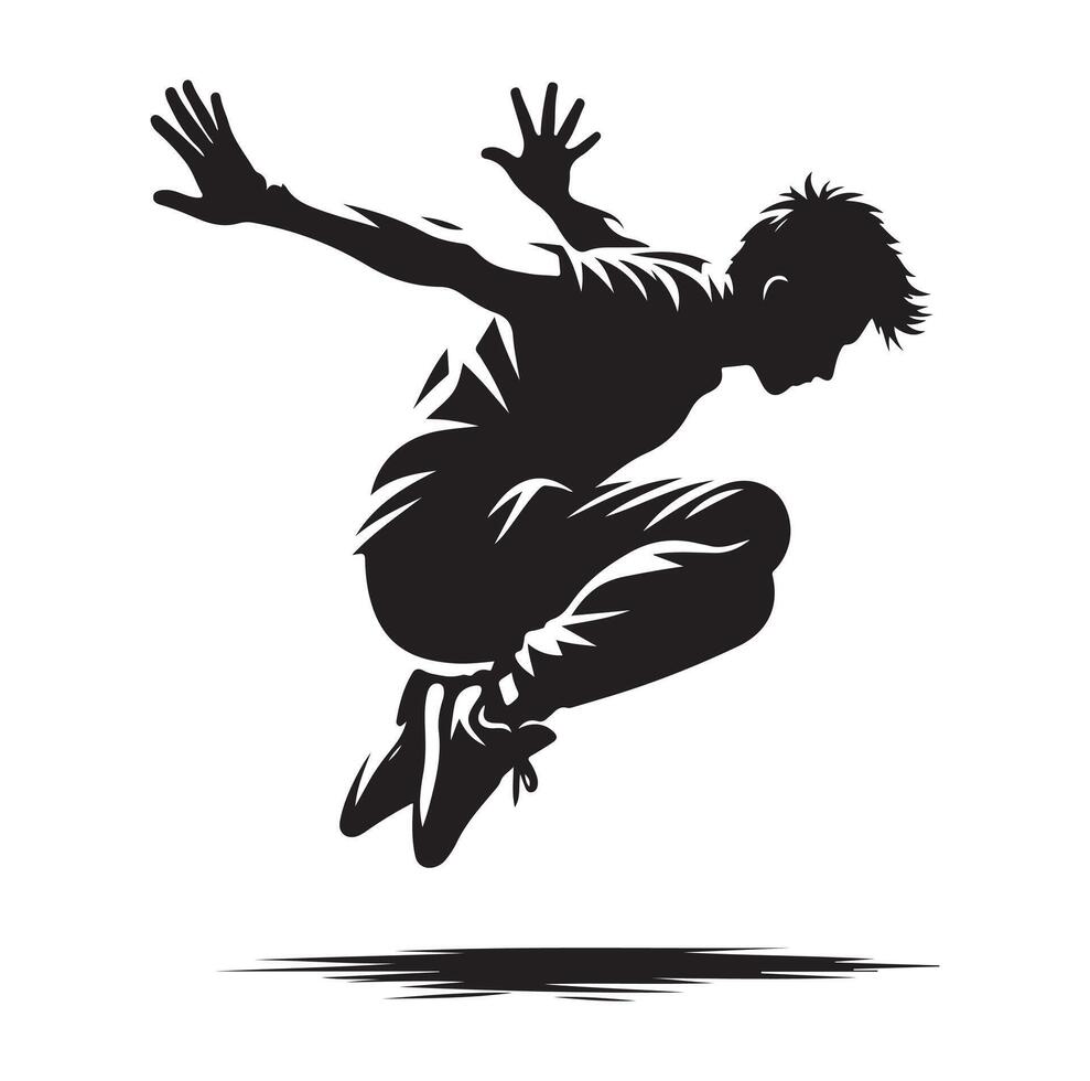 PARKOUR Silhouette Graphic Illustration vector