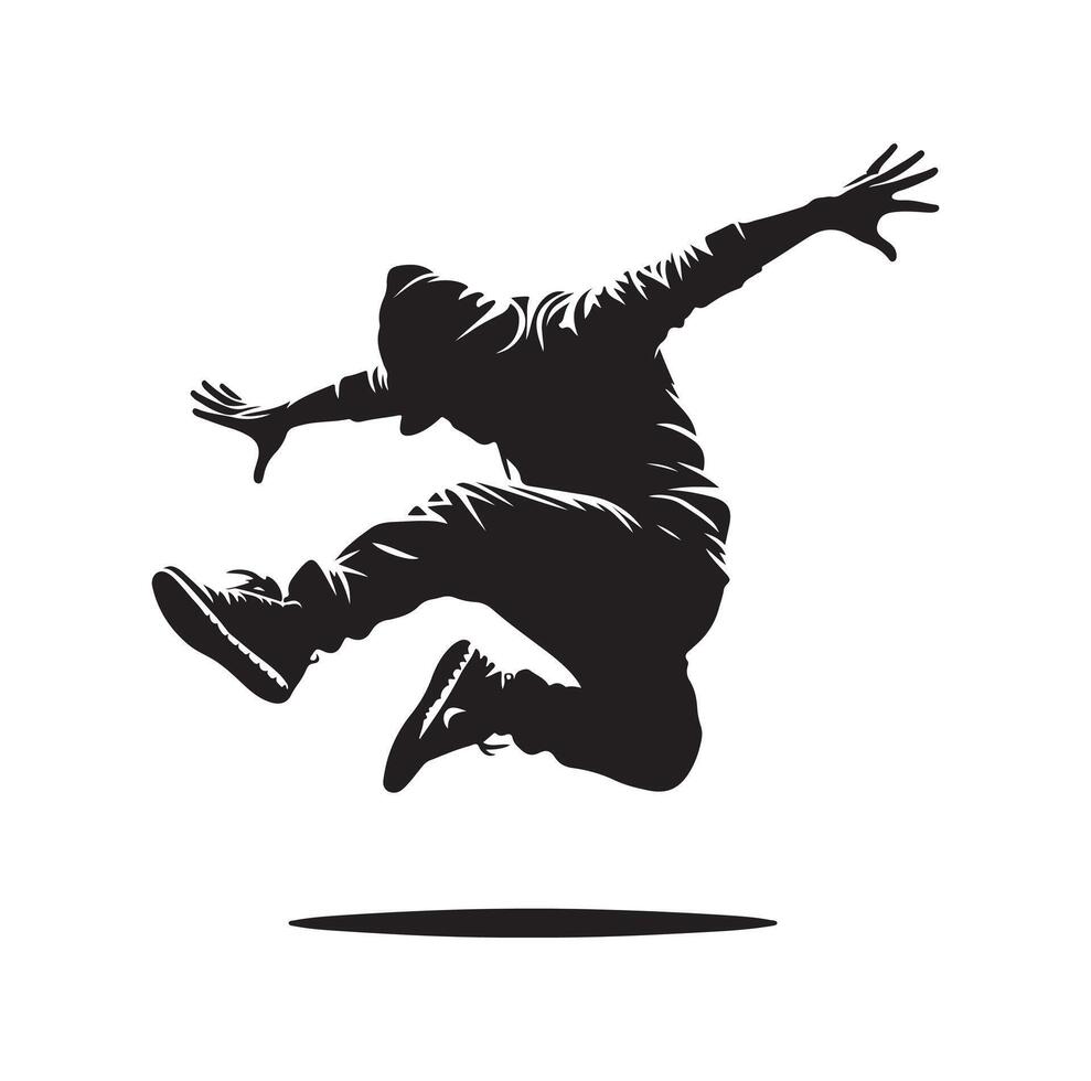 PARKOUR Silhouette Graphic Illustration vector