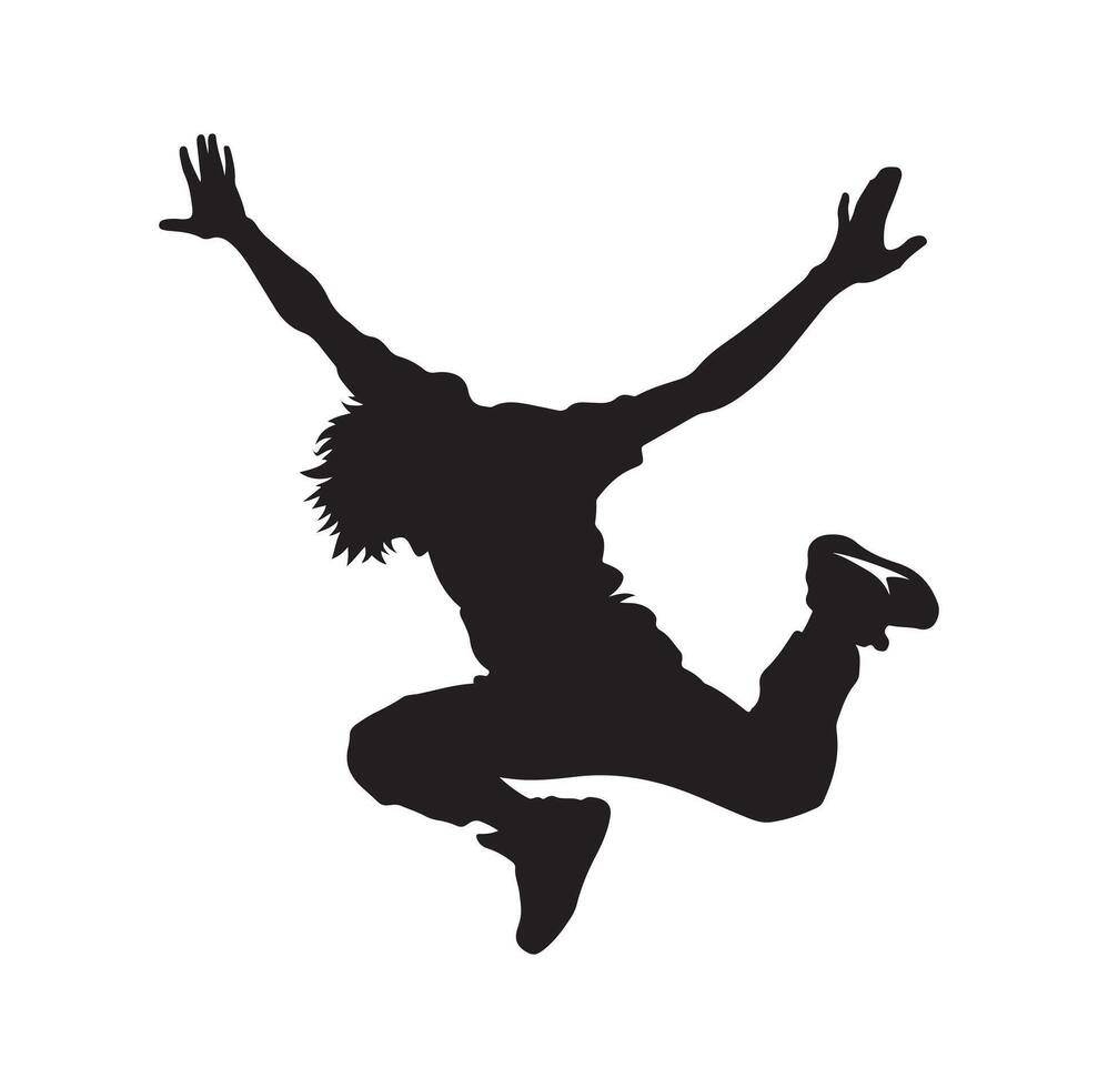 PARKOUR Silhouette Graphic Illustration vector