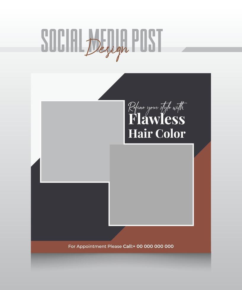 spa social media post design template vector