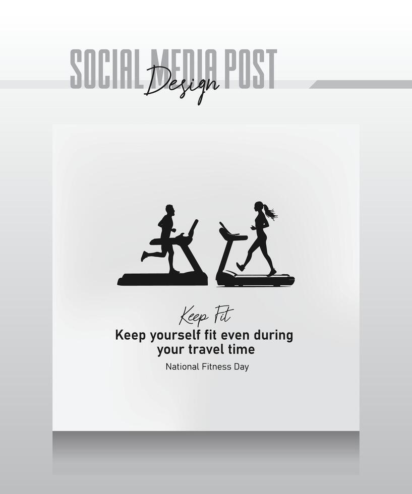 Fitness Gym Social Media Banner Post Template vector