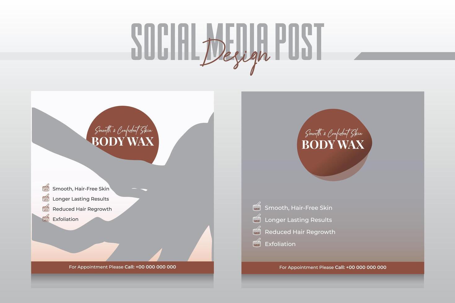 spa social media post design template vector