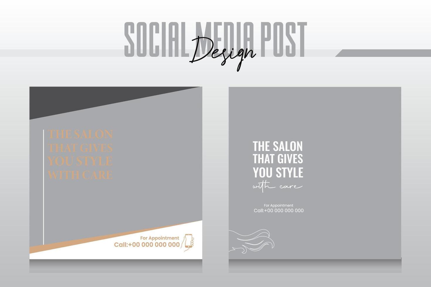 spa social media post design template vector