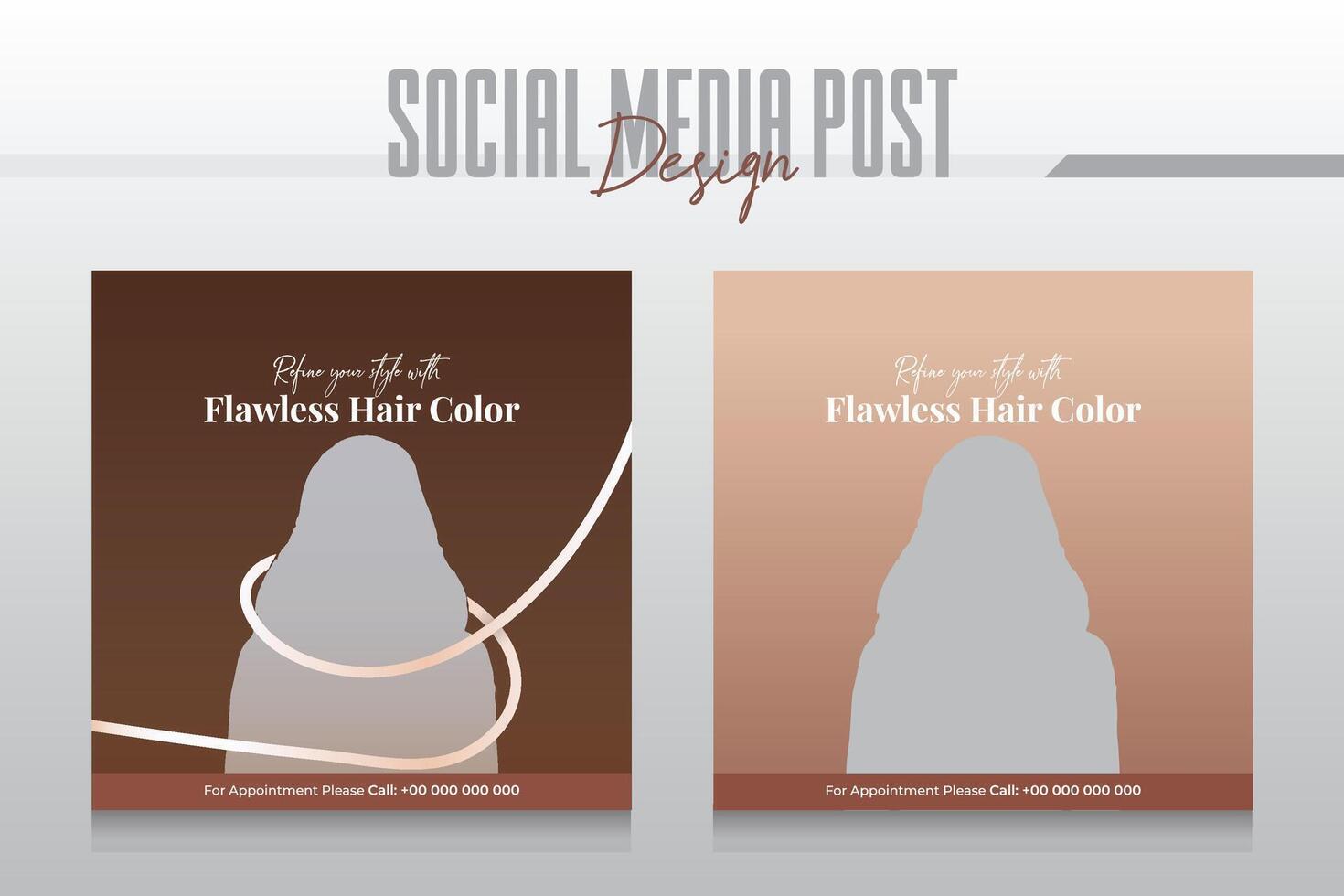 spa social media post design template vector