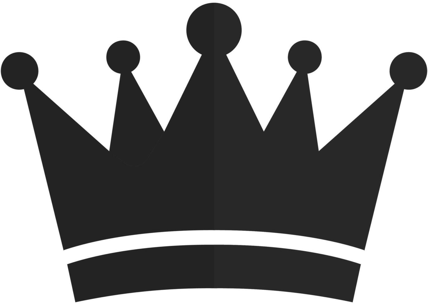 Crown flat icon in trendy cartoon style isolated on white background. vector