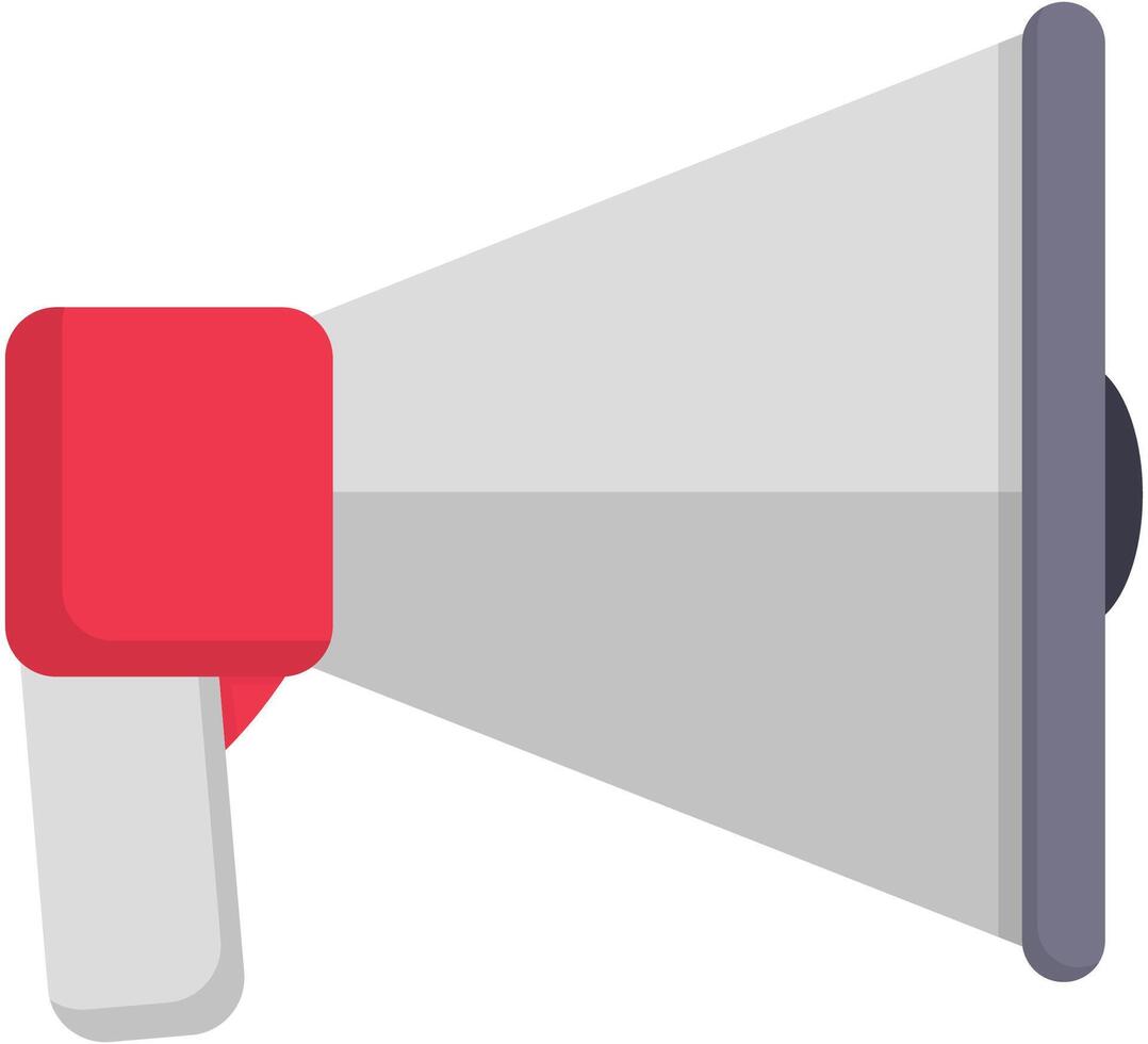 Illustration icon megaphone flat design isolated on white background. vector