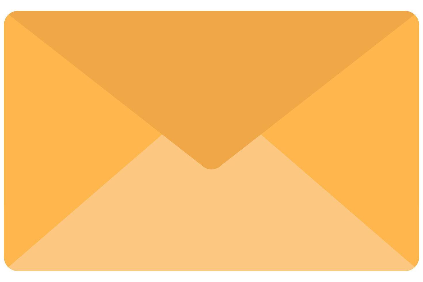 Flat icon yellow envelope isolated on white background. vector