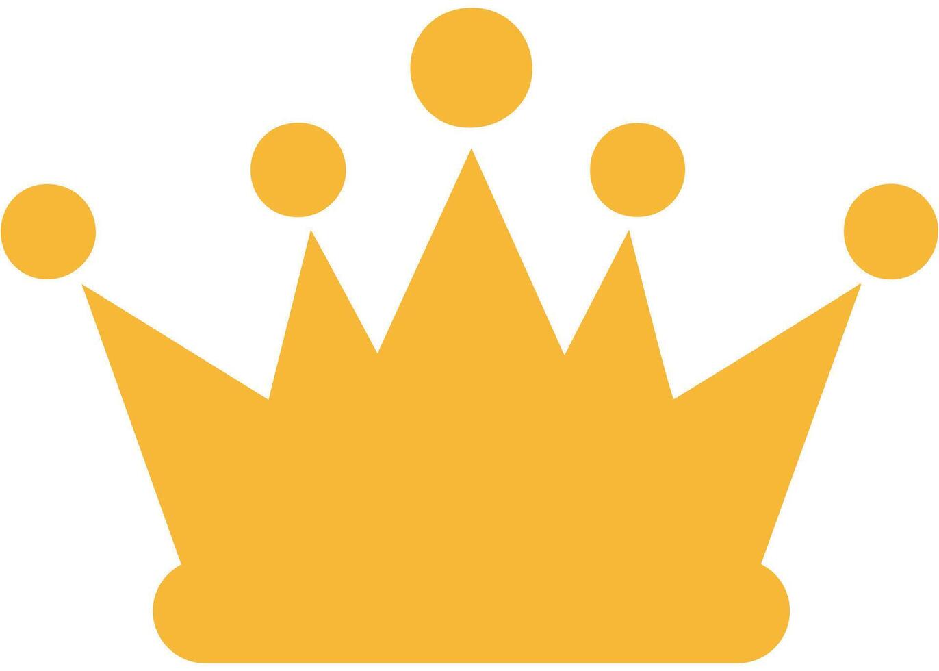 Flat crown king icon isolated on white background. vector