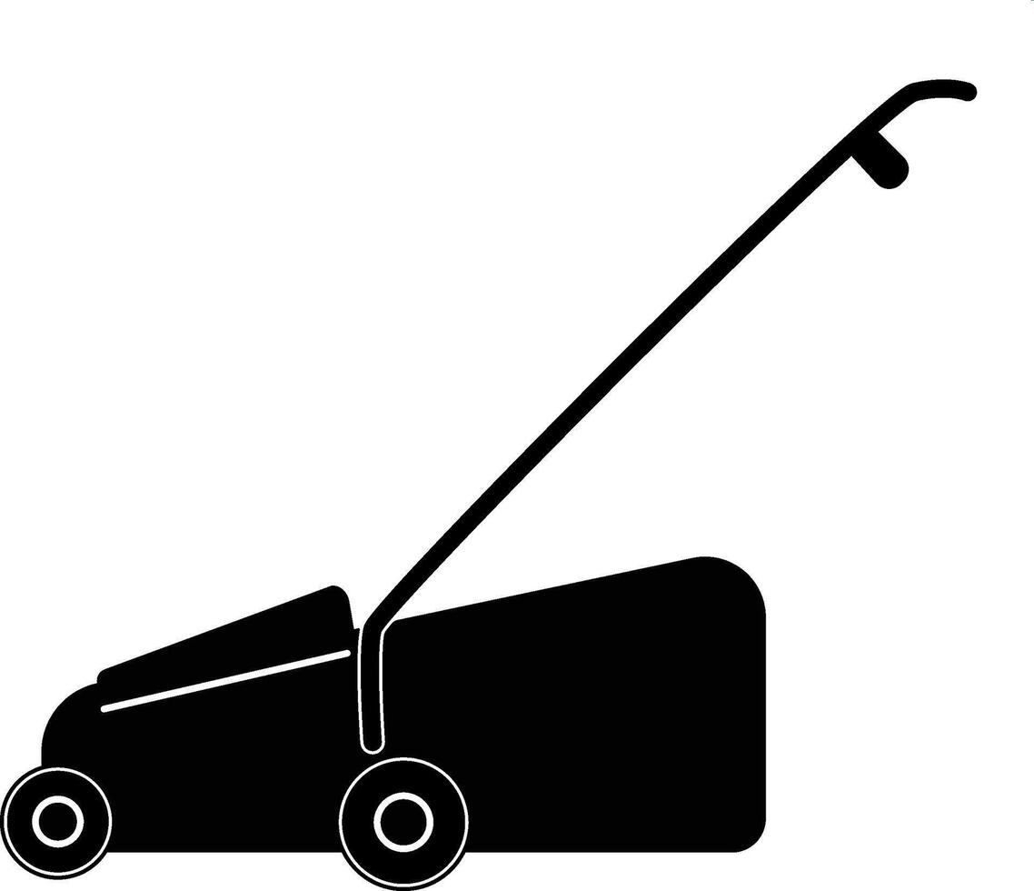 Lawn mower icon. Lawn mower silhouette. Grass care machine. illustration. vector