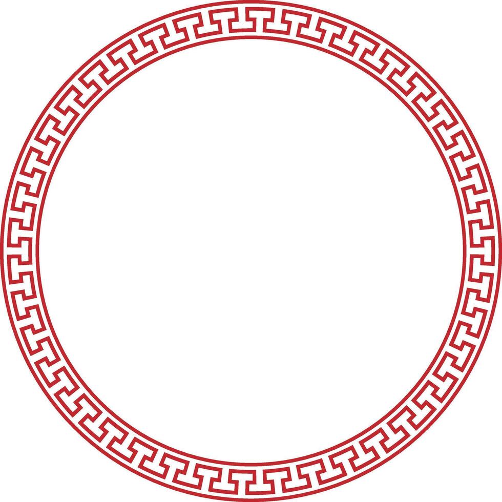 Chinese Circle Pattern. Tradition asian pattern on round frame. vector