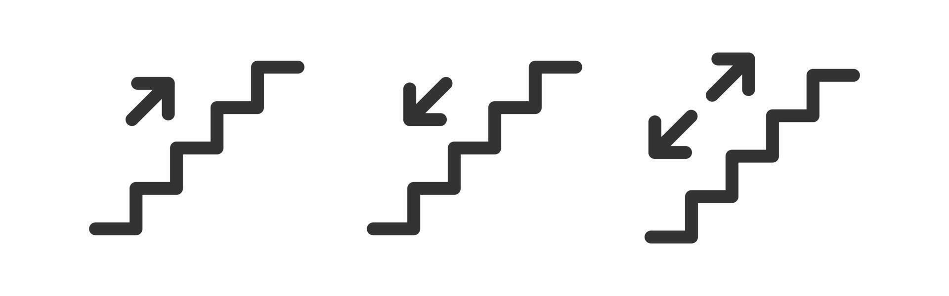 Stair icon. Staircase up, down. Step on the ladder. Upstairs and downstairs. vector