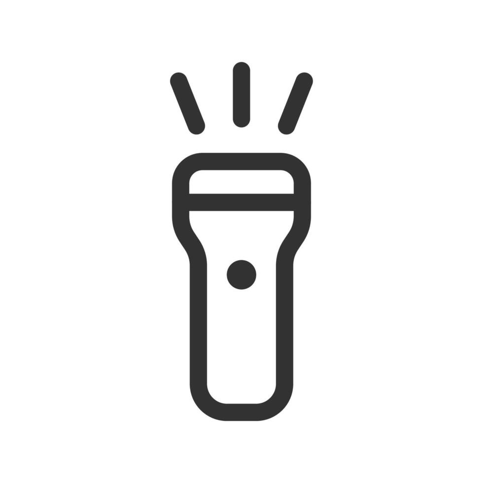 Flashlight icon. Electric torch light. Lantern flash. Portable lamp. vector