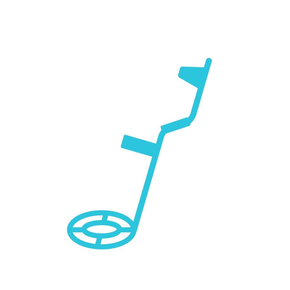 Treasure Detector, Metal detector, Isolated on white background, From blue icon set vector