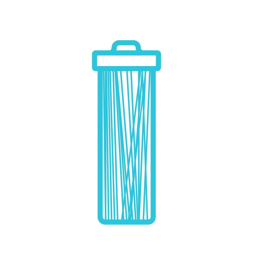 Pantry Spaghetti Storage Container glass jar icon. Isolated on white background. From blue icon set. vector