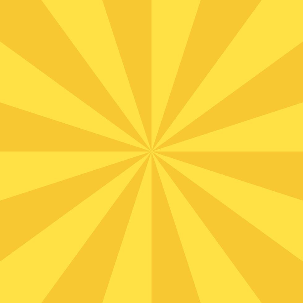 Yellow banner with Sun rays, lines background, light vector