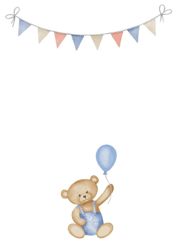 Bears Balloons | Greeting Card Bears Balloons | Greeting Card
