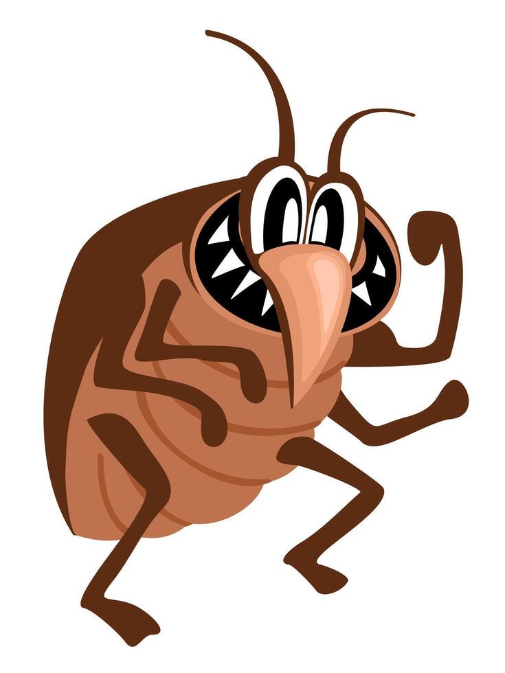 Bed bug. Funny cartoon isolated illustration vector