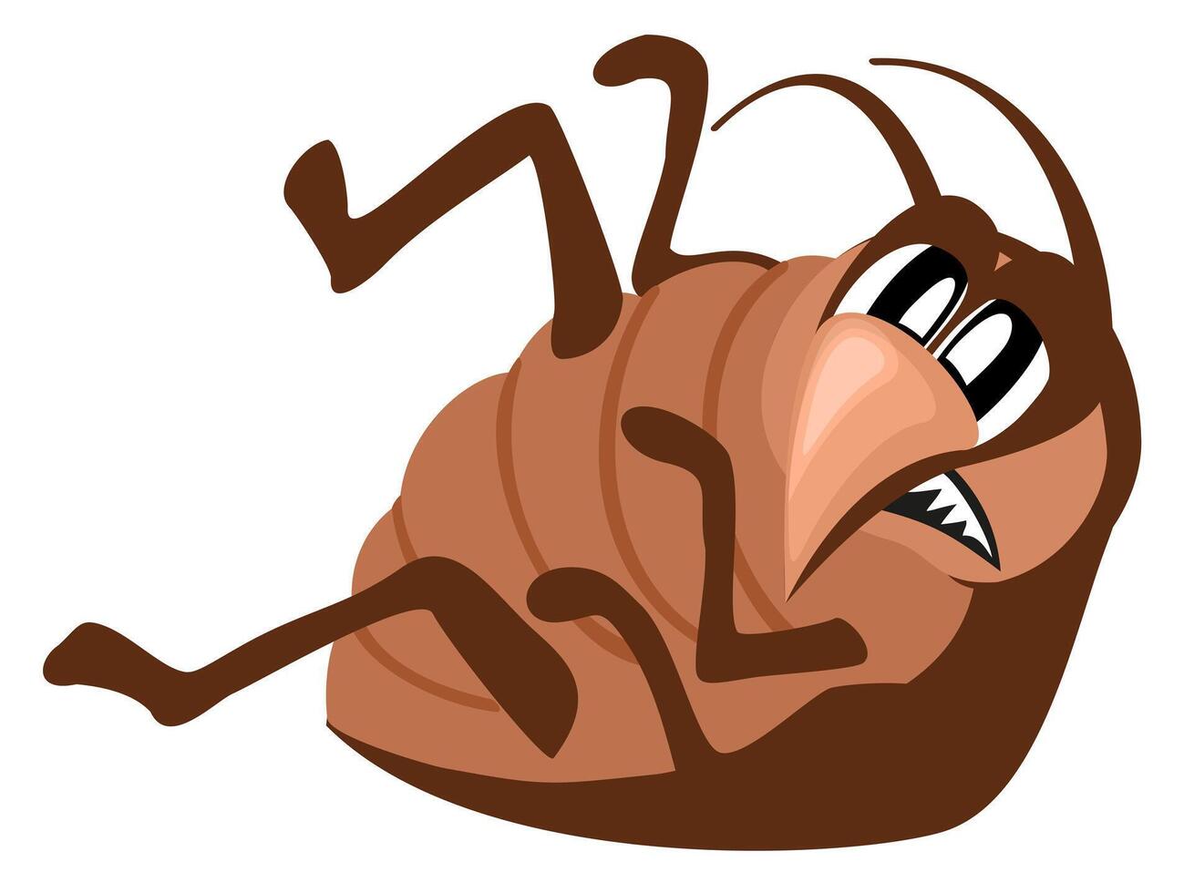 Bed bug. Funny cartoon isolated illustration vector