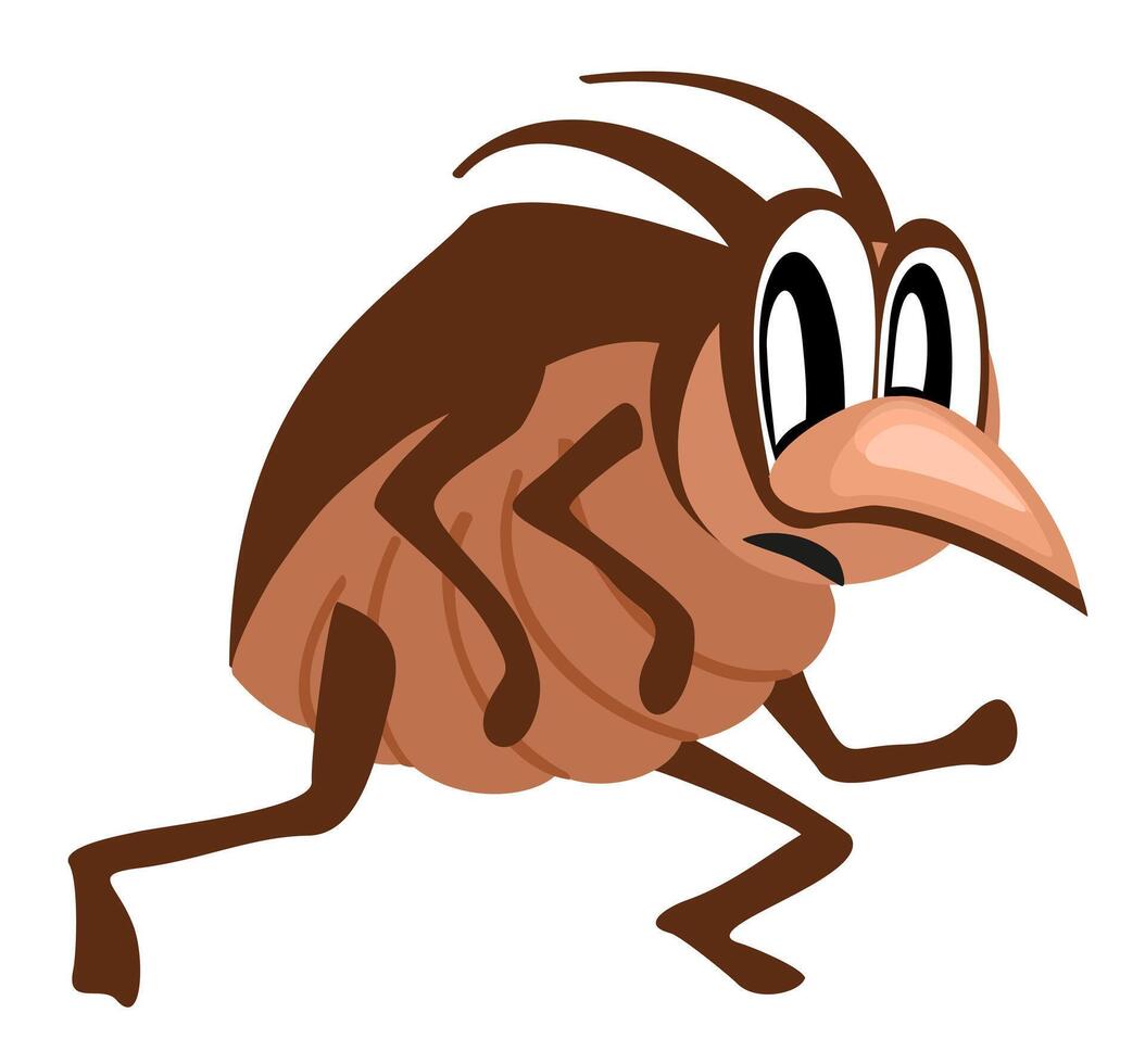 Bed bug. Funny cartoon isolated illustration vector