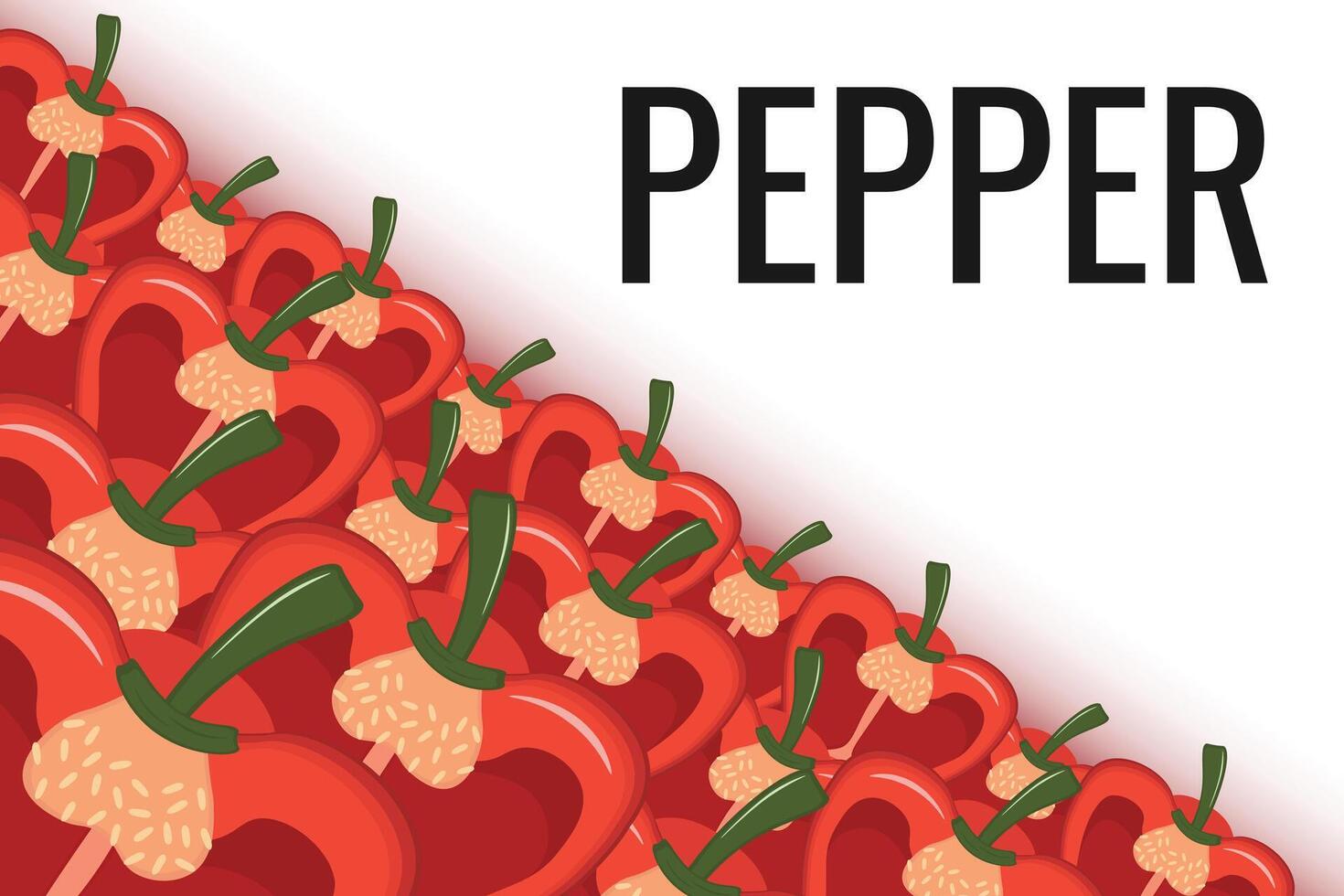 Cute cartoon red pepper frame. Vegetable pepper border vector